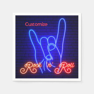 Horns Up Rock 'n Roll   Napkin