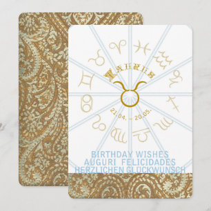 HOROSCOPE ~ Birthday Invite - Taurus