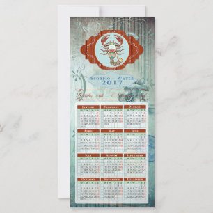 Horoscope Calendar Card 2017 ~ Scorpio
