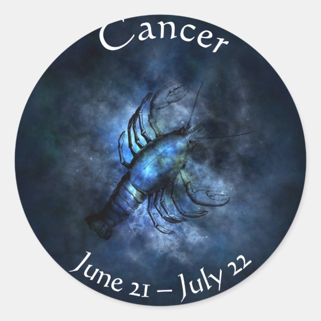 Horoscope Cancer Kodiac Astrology Crab Sticker (Front)