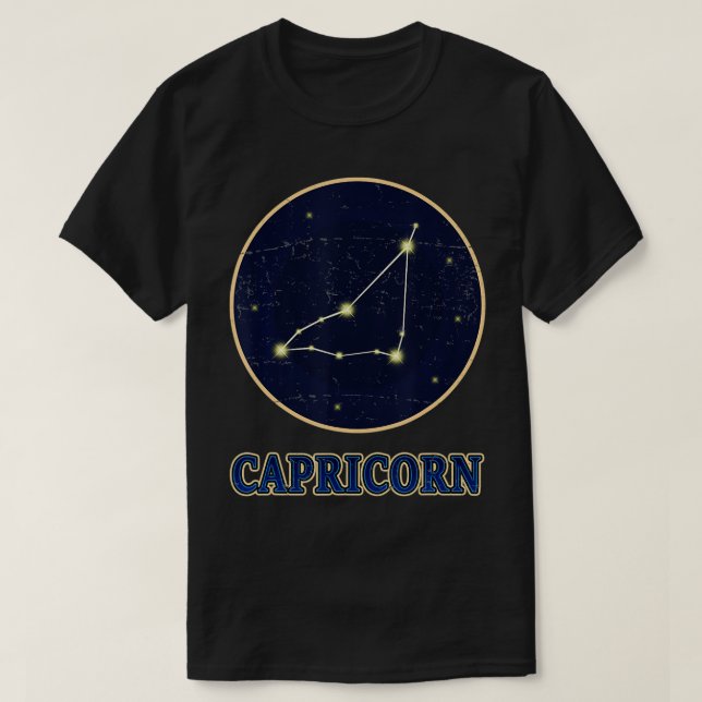 Horoscope Capricornus Zodiac Constellation Caprico T-Shirt (Design Front)