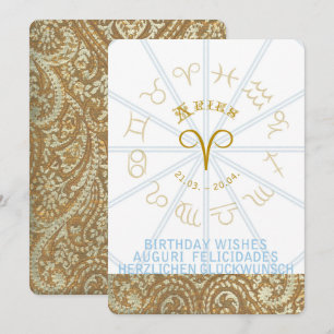 HOROSCOPE ~ Invitation d'anniversaire - Aries