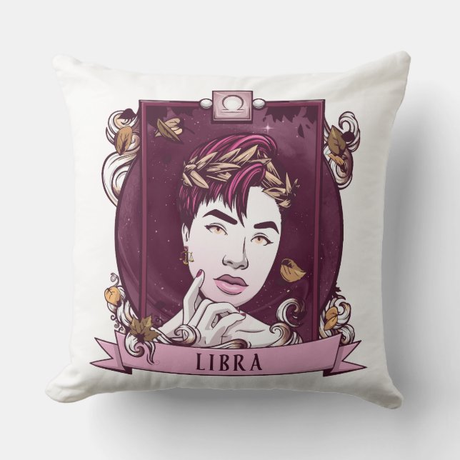 Horoscope - LIBRA Throw Pillow (Front)
