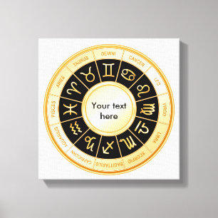 Horoscope Mandala Canvas Print