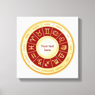 Horoscope Mandala Canvas Print