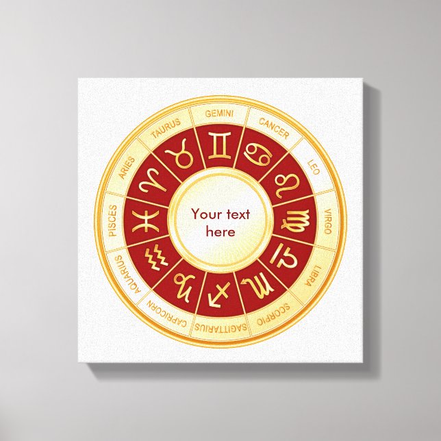 Horoscope Mandala Canvas Print (Front)