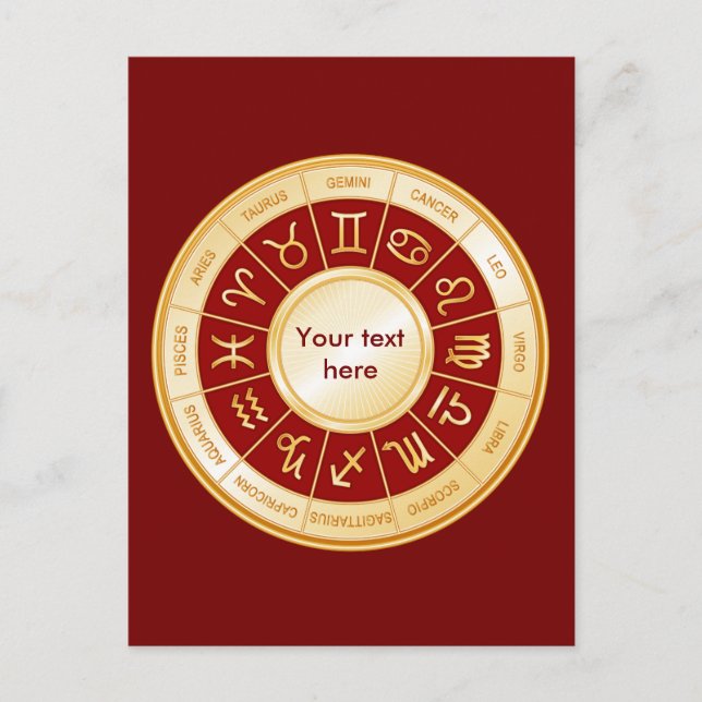 Horoscope Mandala Invitation Postcard (Front)