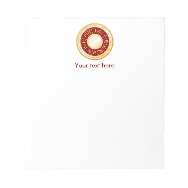 Horoscope Mandala Notepad (Front)