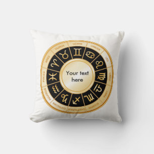 Horoscope Mandala Throw Pillow