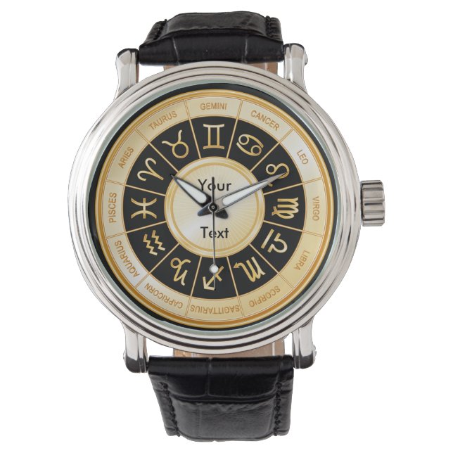 Horoscope Mandala Wrist Watch (Front)