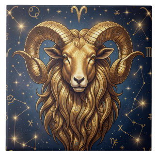 Horoscope Sign Aries | Astrology Art Tile
