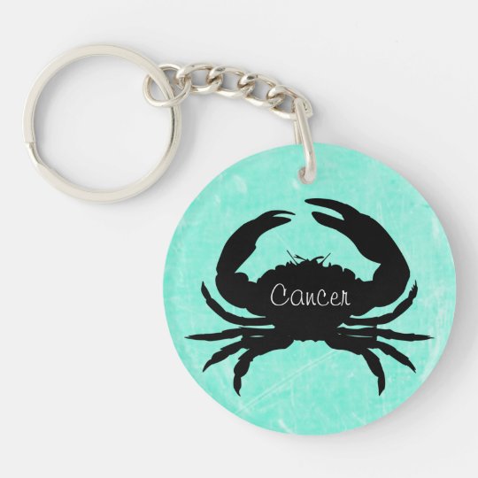 Horoscope Sign Cancer Zodiac Crab Symbol Key Chain