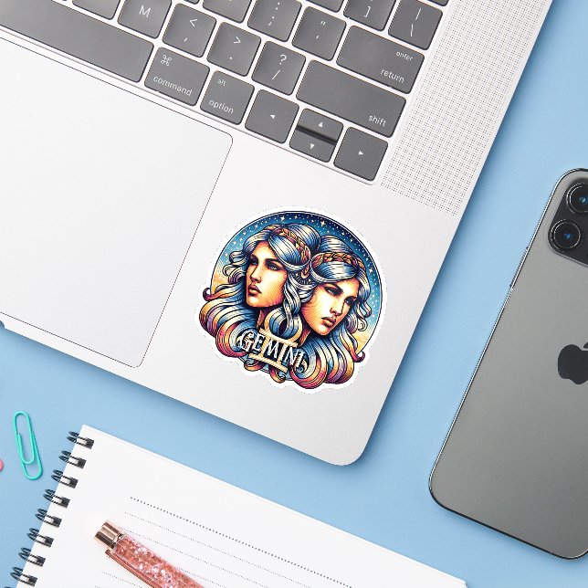 Horoscope Sign Gemini | Twins Astrology Sign (Laptop w/ iPhone)