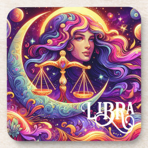 Horoscope Sign Libra Zodiac Ethereal Mystical Art Coaster