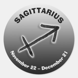 Horoscope Sign Sagittarius Astrology Classic Round Sticker