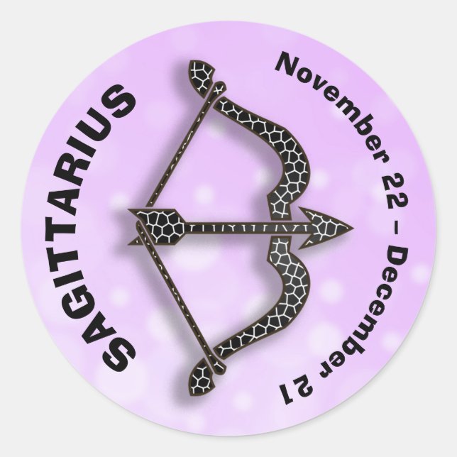 Horoscope Sign Sagittarius Astrology Classic Round Sticker (Front)