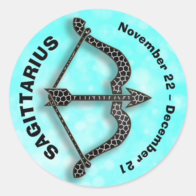 Horoscope Sign Sagittarius Astrology Classic Round Sticker (Front)