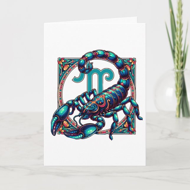 Horoscope Sign Scorpio Astrology Birthday Card (Front)