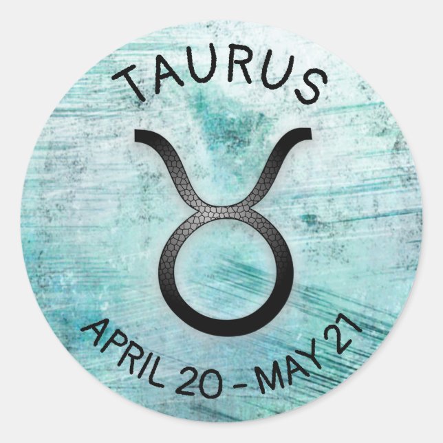 Horoscope Sign Taurus Zodiac Astrology Classic Round Sticker (Front)
