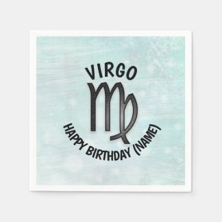 Horoscope Sign Virgo Personalized Birthday Napkin