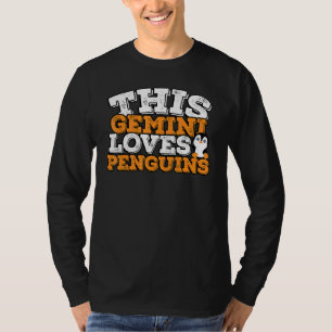 Horoscope Zodiac Sign Gemini Loves Penguins T-Shirt