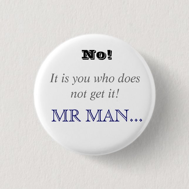 Horrible Histories Mr Man 1 Inch Round Button (Front)
