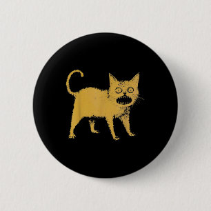Horrible Japanese Cat Funny  2 Inch Round Button