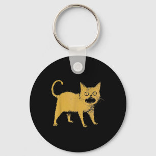 Horrible Japanese Cat Funny Keychain
