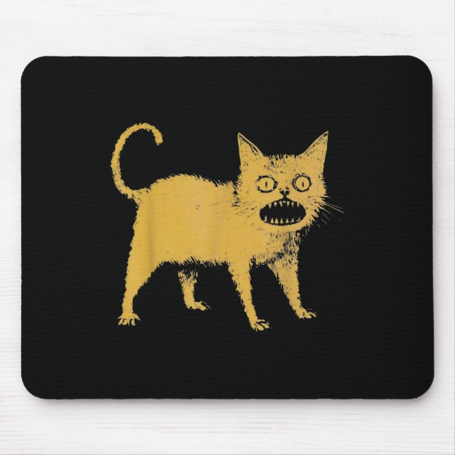 Horrible Japanese Cat Funny  Mouse Pad (Front)