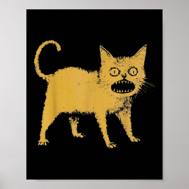 Horrible Japanese Cat Funny  Poster (Front)