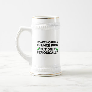 HORRIBLE SCIENCE PUNS PERIODICALLY BEER STEIN