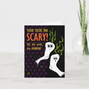 Horribly Smelley Ghostly Socks Card