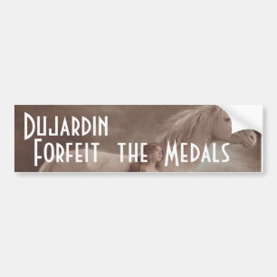 Horrific evil horse abuser forfeit medals dujardin bumper sticker