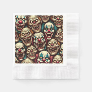 Horrifying Clowns Halloween Party  Napkin