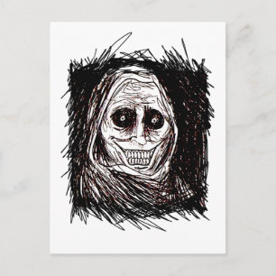 Horrifying House-guest, Never Alone, Uninvited Invitation Postcard