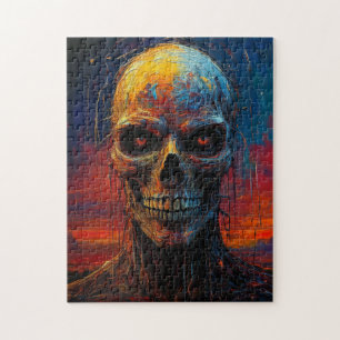 Horro skeleton colourful world jigsaw puzzle