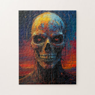 Horro skeleton colourful world jigsaw puzzle