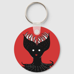 Horror Art Creepy Demon Monster Keychain