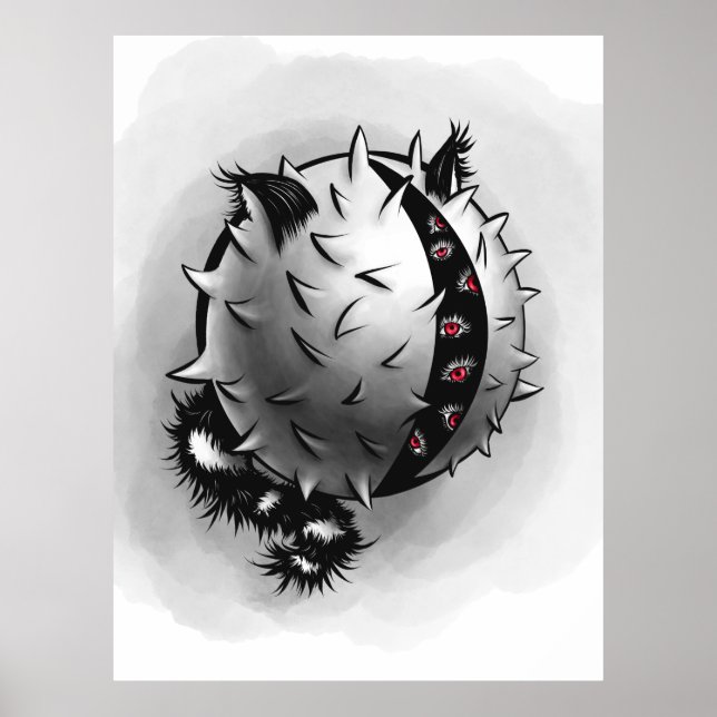 Horror Art Dark Fantasy Monster Poster (Front)