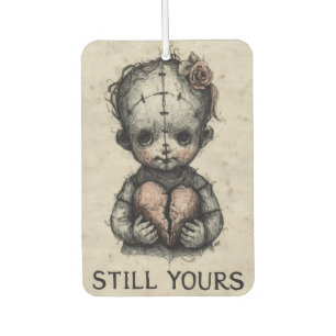 Horror Art of Stitched Doll with Broken Heart Air Freshener