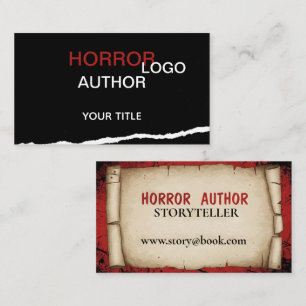 Horror Author Business Card