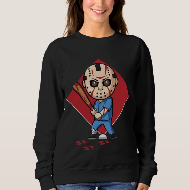 Horror Baseball Player Sweatshirt (Front)