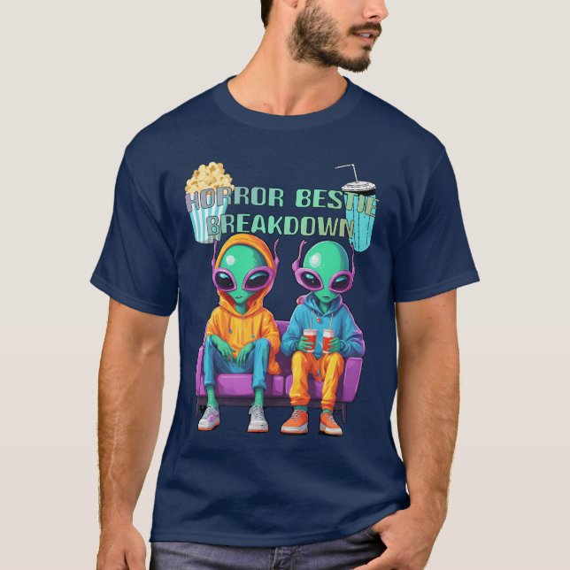 Horror Bestie Breakdown family T-Shirt (Front)