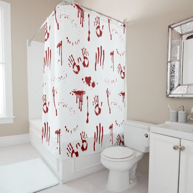 Horror Blood Splattered Bloody Handprints Psycho (In Situ)