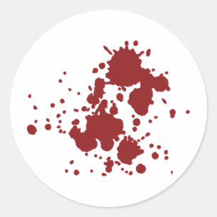 horror blood stains classic round sticker