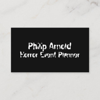 Horror business card