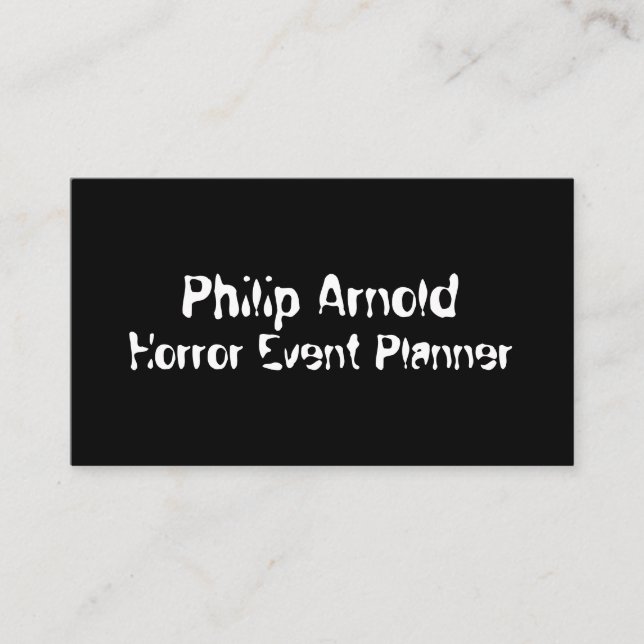Horror business card (Front)