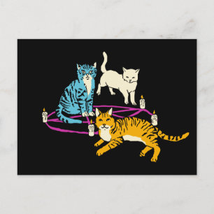 Horror cat cult halloween Invitation