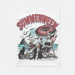 Horror Character Summerween Halloween Vintage Beac Fleece Blanket