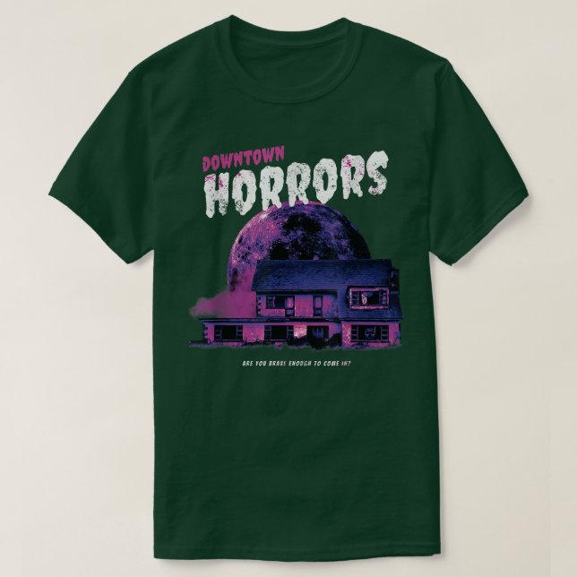 Horror Core Haunted House Scary House Tee  (Design Front)